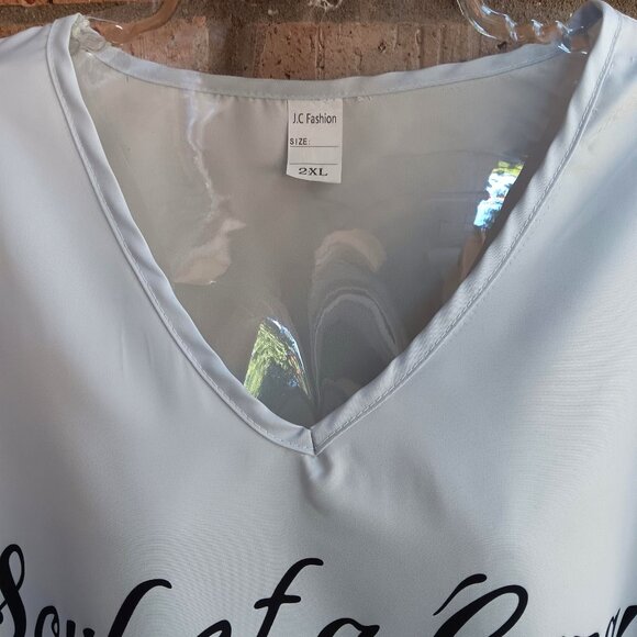 J. C Fashion Womens Top Blouse Long Sleeves Blue Dragonfly Print Size 2XL - Picture 4 of 9